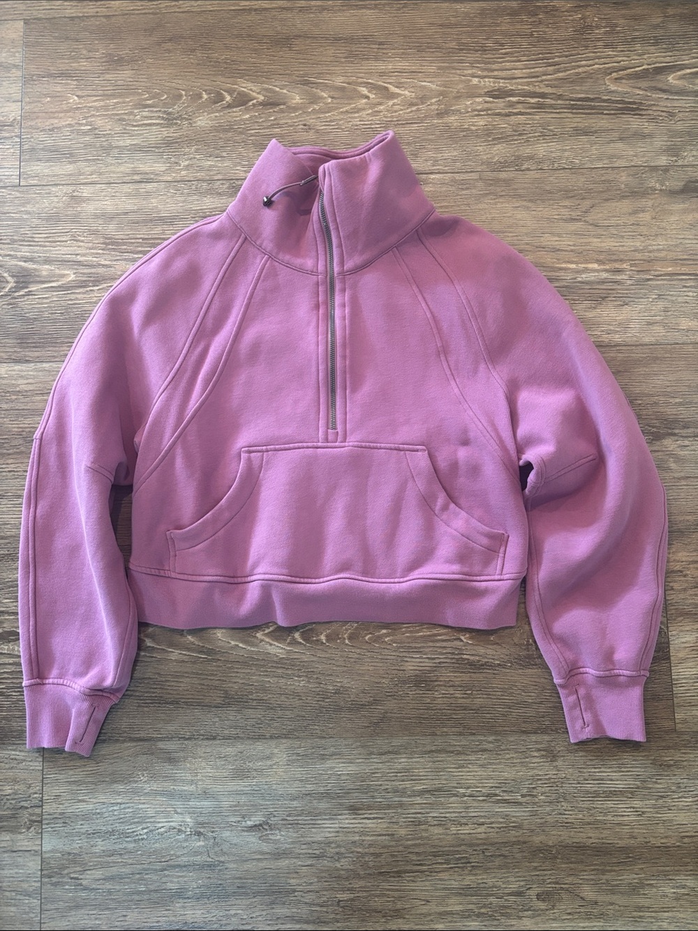 Lululemon Scuba Oversized Half Zip Sweatshirt in Velvet Dust Women's Size XS/S
